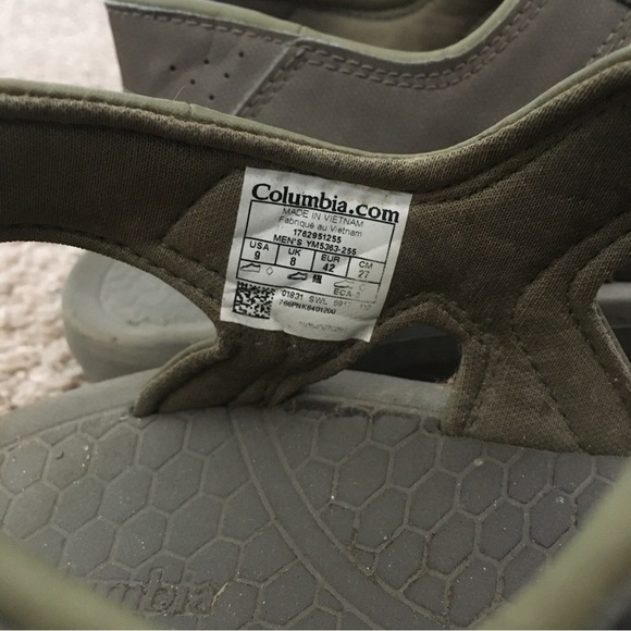 Columbia Olive Sandals Men 9 - Picture 3 of 7
